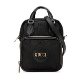 グッチ GGナイロン オフ ザ グリッド ハンドバッグ ショルダーバッグ 2WAY 625850 ブラック ナイロン レザー レディース GUCCI 【中古】